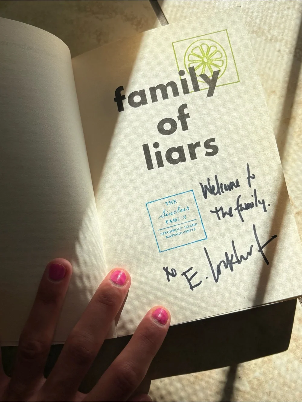 Family of Liars Signed book by E Lockhart